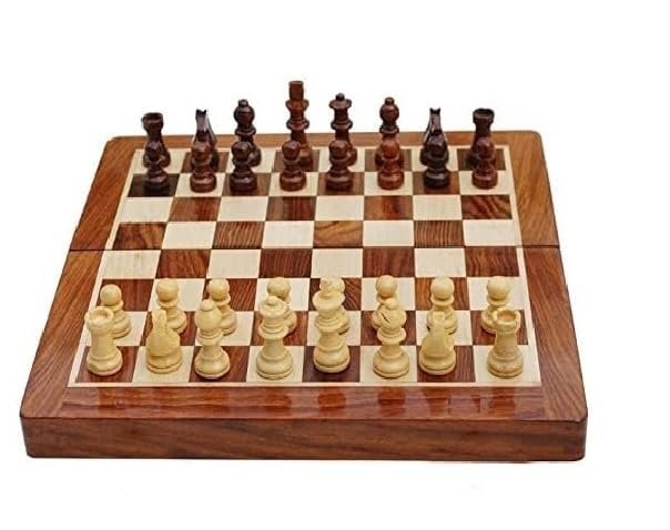 Premium Folding Wooden Magnetic Chess Set